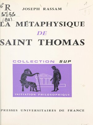 cover image of La métaphysique de Saint Thomas